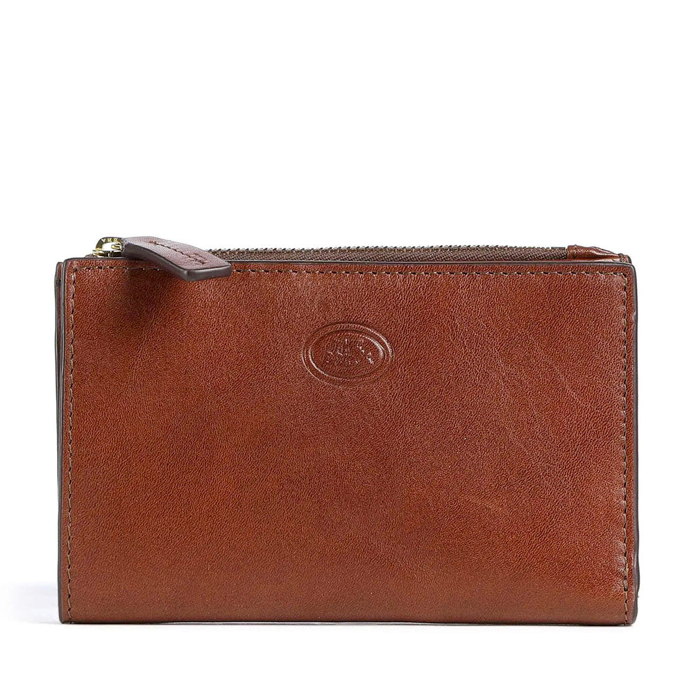 Portafoglio Donna Medio con Bottone THE BRIDGE linea Story in Pelle Marrone