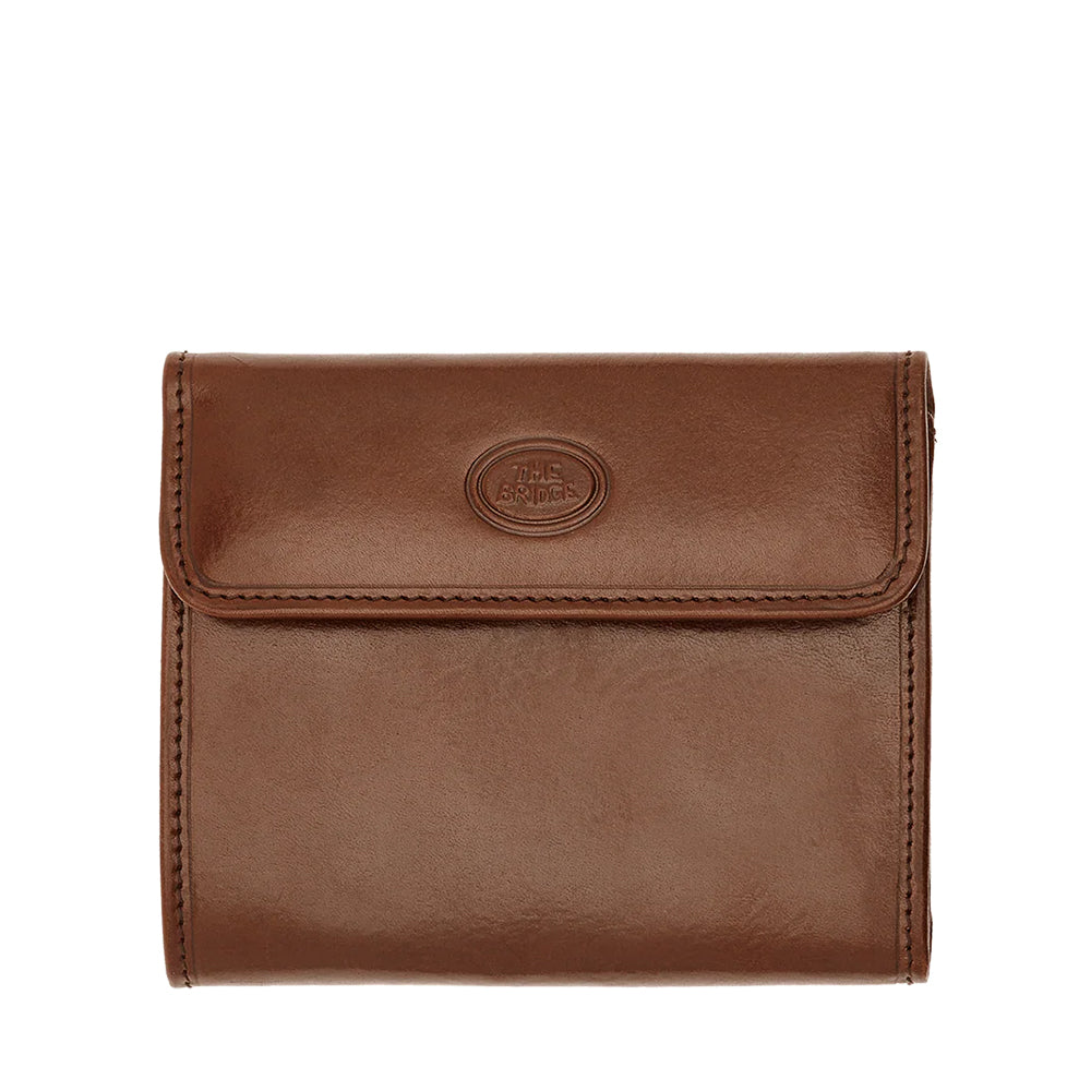Portafoglio Donna con Pattina THE BRIDGE in Pelle Marrone linea Story Made in Italy