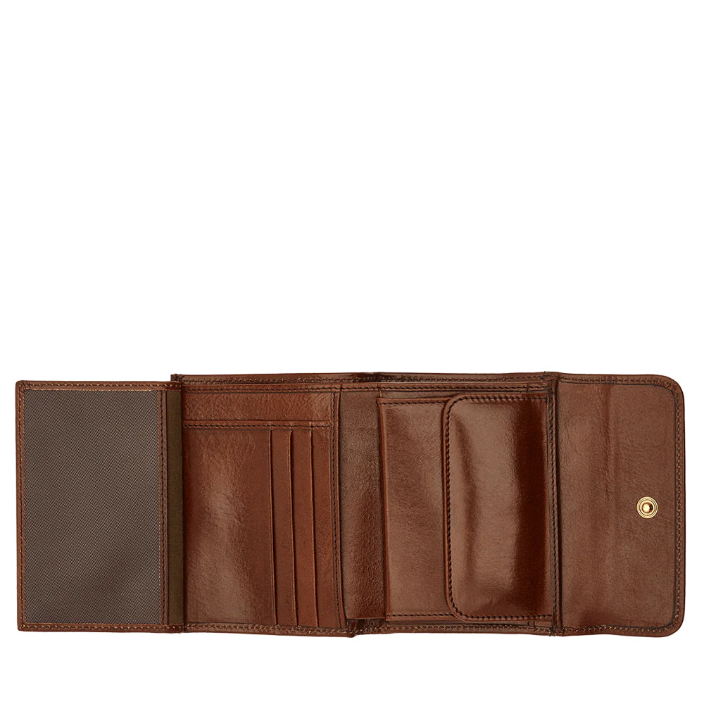 Portafoglio Donna con Pattina THE BRIDGE in Pelle Marrone linea Story Made in Italy