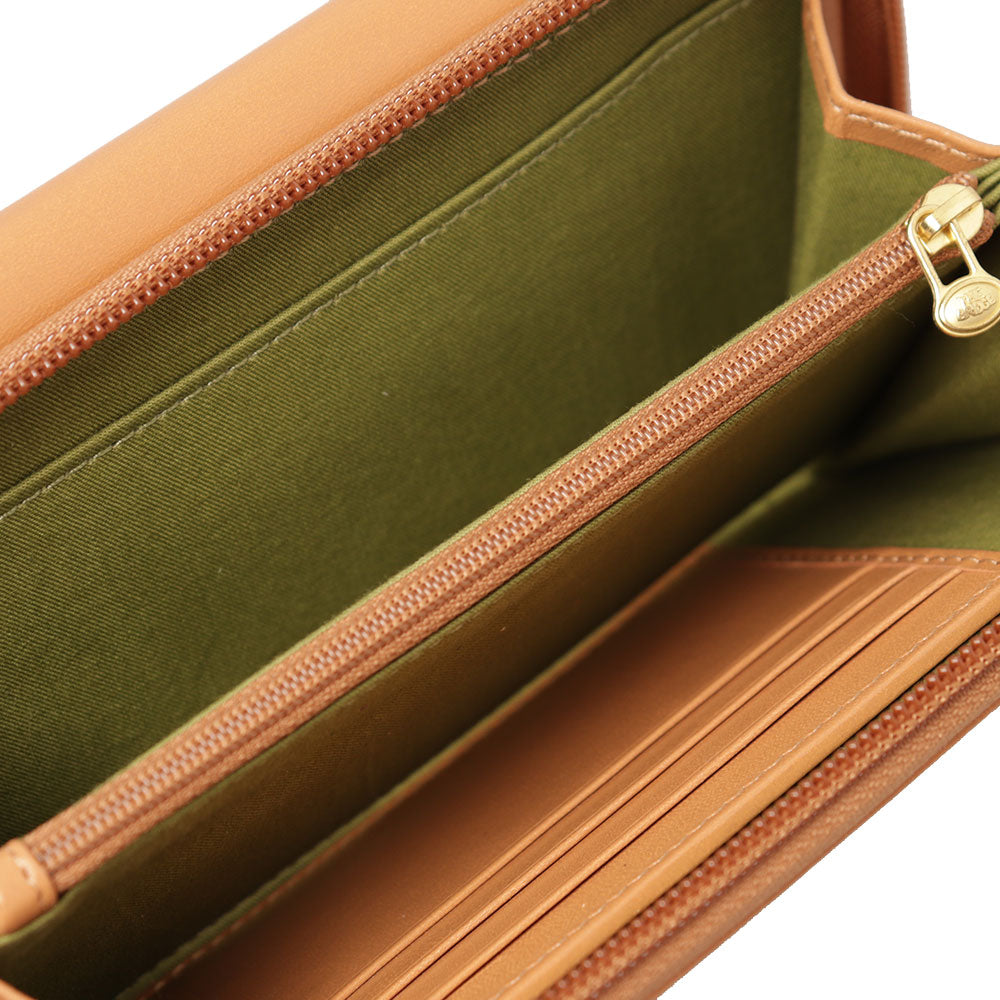 THE BRIDGE Story Linie 
Damenbrieftasche mit zwei Fächern aus Leder in Beige 
