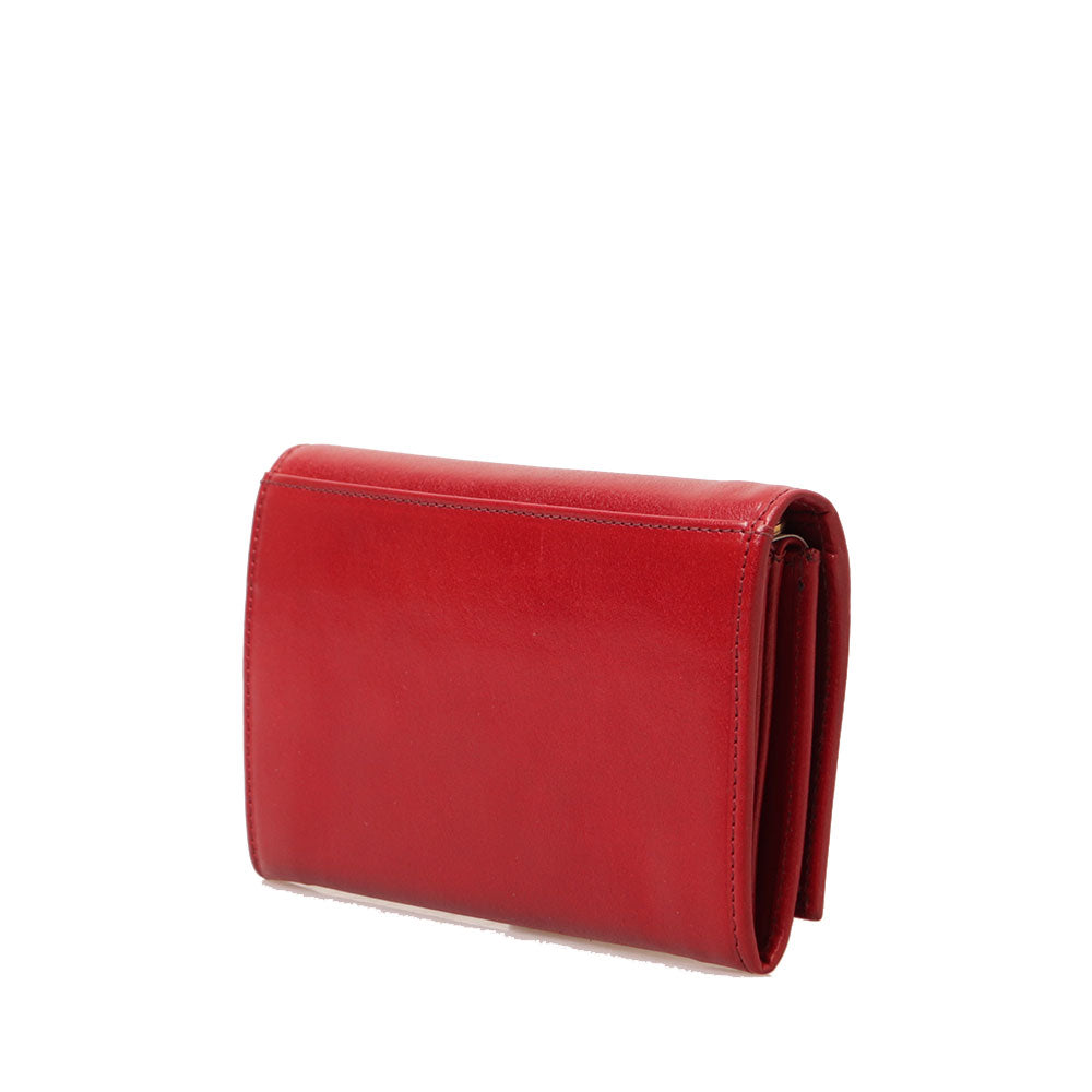 THE BRIDGE Story Line Damen Geldbörse mit Knopf aus rotem Leder