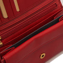 THE BRIDGE Story Line Damen Geldbörse mit Knopf aus rotem Leder