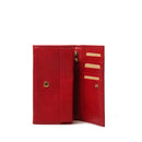 THE BRIDGE Story Line Damen Geldbörse mit Knopf aus rotem Leder