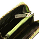 THE BRIDGE Kleine Damenbrieftasche mit umlaufendem Reißverschluss aus der Chiara-Linie aus zypressengrünem Leder