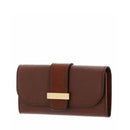 Damenbrieftasche mit Knopf THE BRIDGE Bice Brown-Linie