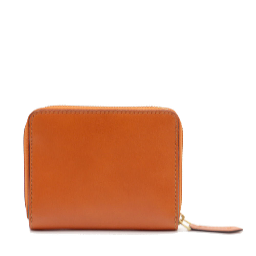 Portafoglio Donna Piccolo Zip Around THE BRIDGE linea Lucrezia in Pelle Arancio