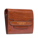 Portafoglio Piccolo con Bottone THE BRIDGE linea Lucrezia in Pelle Marrone