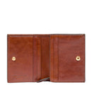 Portafoglio Piccolo con Bottone THE BRIDGE linea Lucrezia in Pelle Marrone