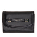 Damenbrieftasche mit Knopf THE BRIDGE Bettina-Linie aus schwarzem Leder