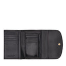 Damenbrieftasche mit Knopf THE BRIDGE Bettina-Linie aus schwarzem Leder