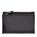 Damenbrieftasche mit Knopf THE BRIDGE Bettina-Linie aus schwarzem Leder