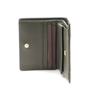 Portafoglio Donna Piccolo con Bottone THE BRIDGE linea Ines in Pelle Verde Tirolo