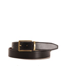 Double Face Herrengürtel H 3,5 cm THE BRIDGE Brunelleschi-Linie aus braunem und schwarzem Leder 110 cm