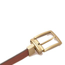 Double Face Herrengürtel H 3,5 cm THE BRIDGE Brunelleschi-Linie aus braunem und schwarzem Leder 110 cm