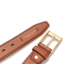 Herrengürtel H 3,5 cm THE BRIDGE Passpartout-Linie aus braunem Leder 110 cm