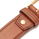 Herrengürtel H 3,5 cm THE BRIDGE Passpartout-Linie aus braunem Leder 110 cm