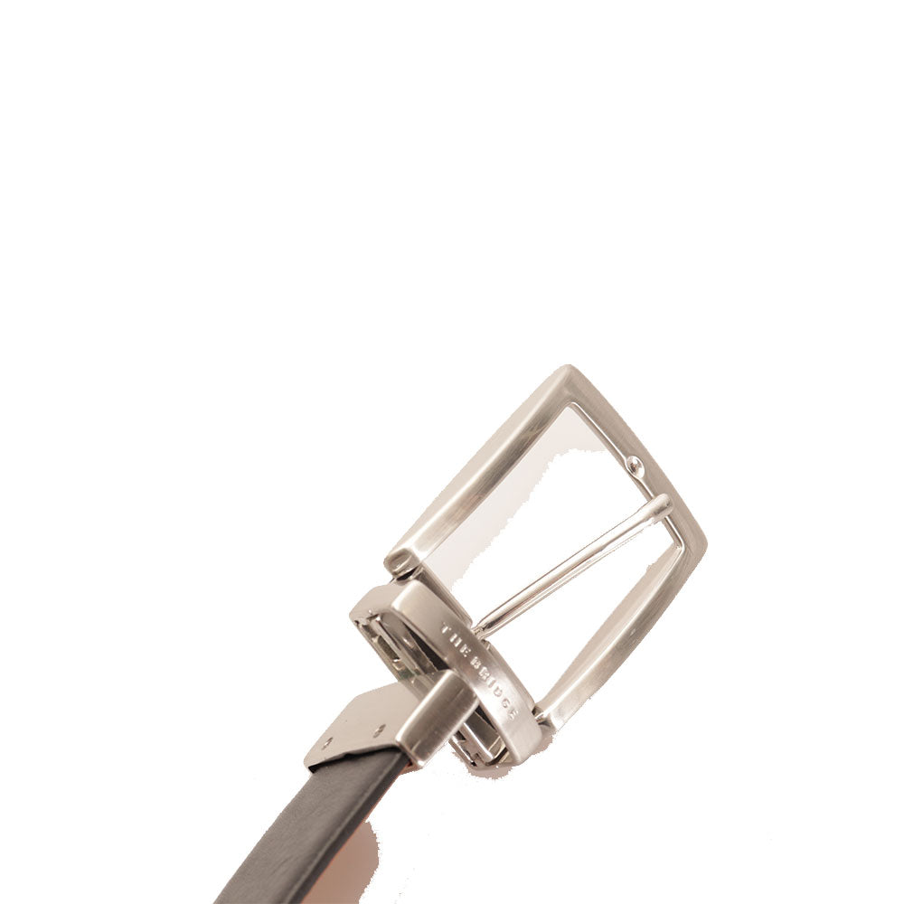 Cintura Uomo Double Face h 3,5 cm THE BRIDGE linea Brunelleschi in Pelle Marrone e Nera 110cm
