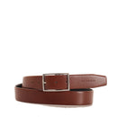 Double Face Herrengürtel THE BRIDGE aus braunem und schwarzem Leder 110 cm Brunelleschi-Linie