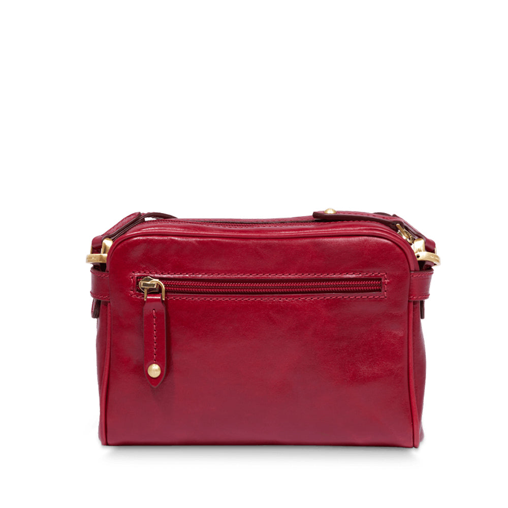 Borsa Donna Mini Bag a Tracolla THE BRIDGE in Pelle color Berry linea Story