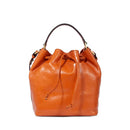 THE BRIDGE Damen-Beuteltasche aus orangefarbenem Leder der Story-Linie