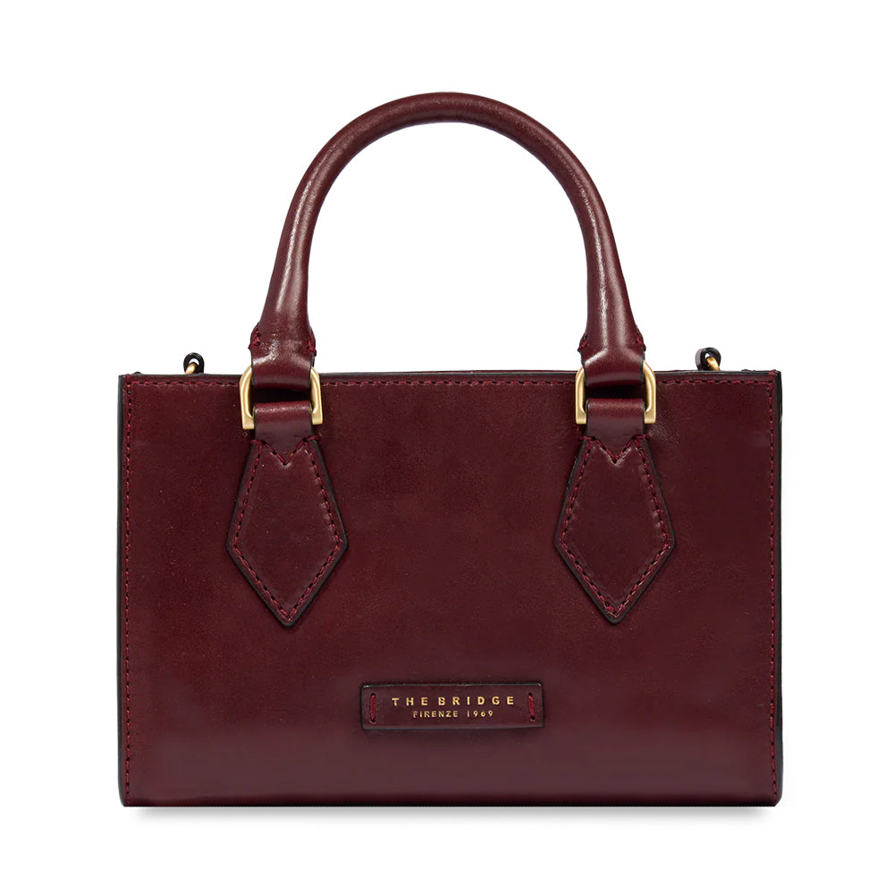 Borsa Donna a Mano THE BRIDGE linea Ida in Pelle color Mosto
