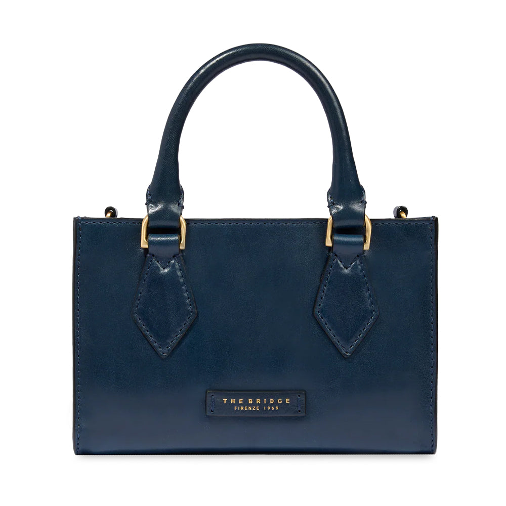 Borsa Donna a Mano THE BRIDGE linea Ida in Pelle Blu Oltremare
