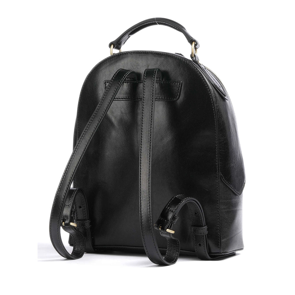 THE BRIDGE Damenrucksack Daphne-Linie aus schwarzem Leder