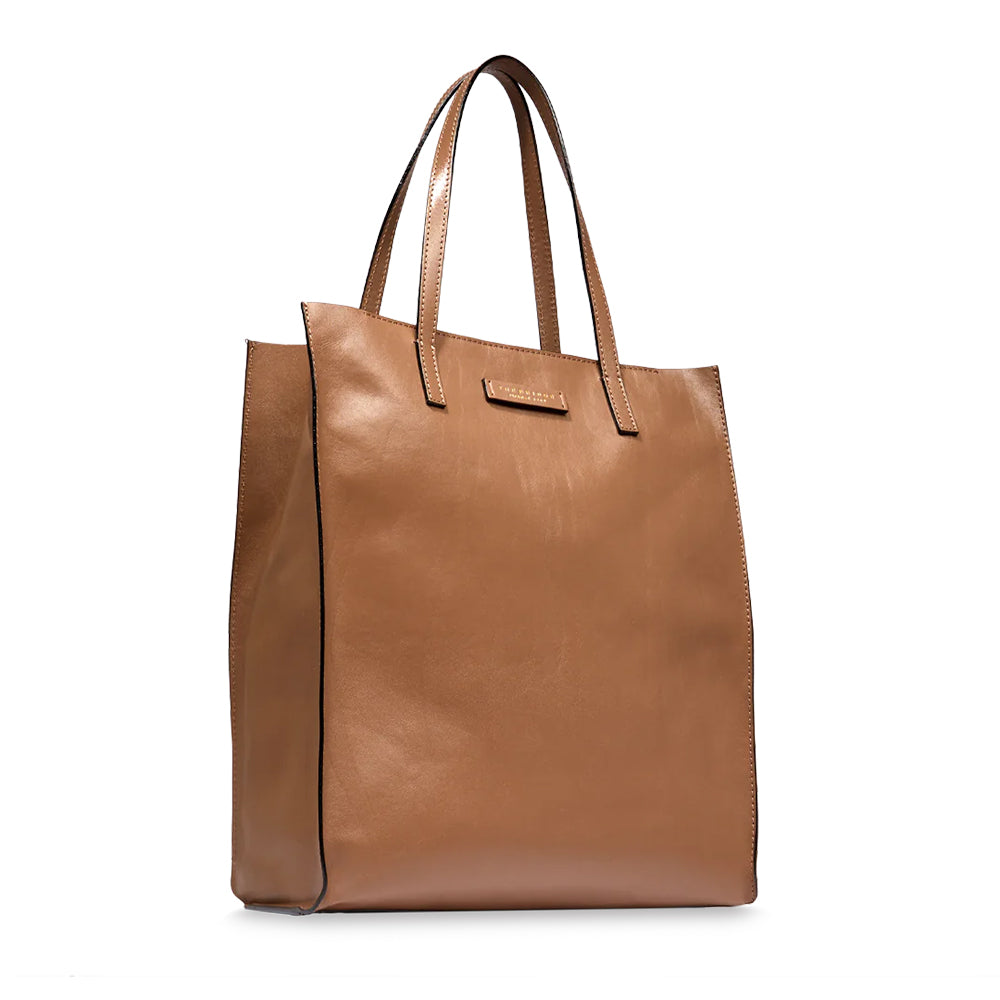 Borsa Donna Shopper Verticale THE BRIDGE linea Mirra in Pelle Beige