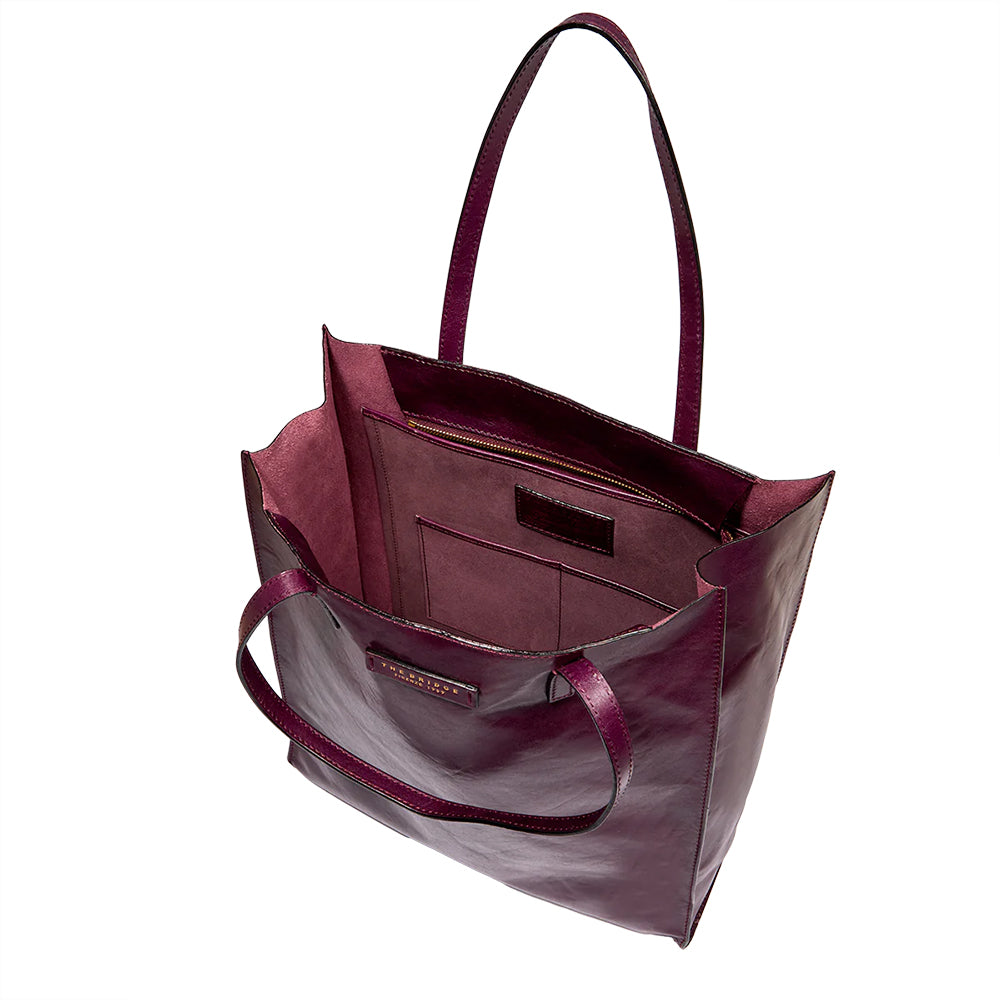 Borsa Donna Shopper Verticale THE BRIDGE linea Mirra in Pelle Viola