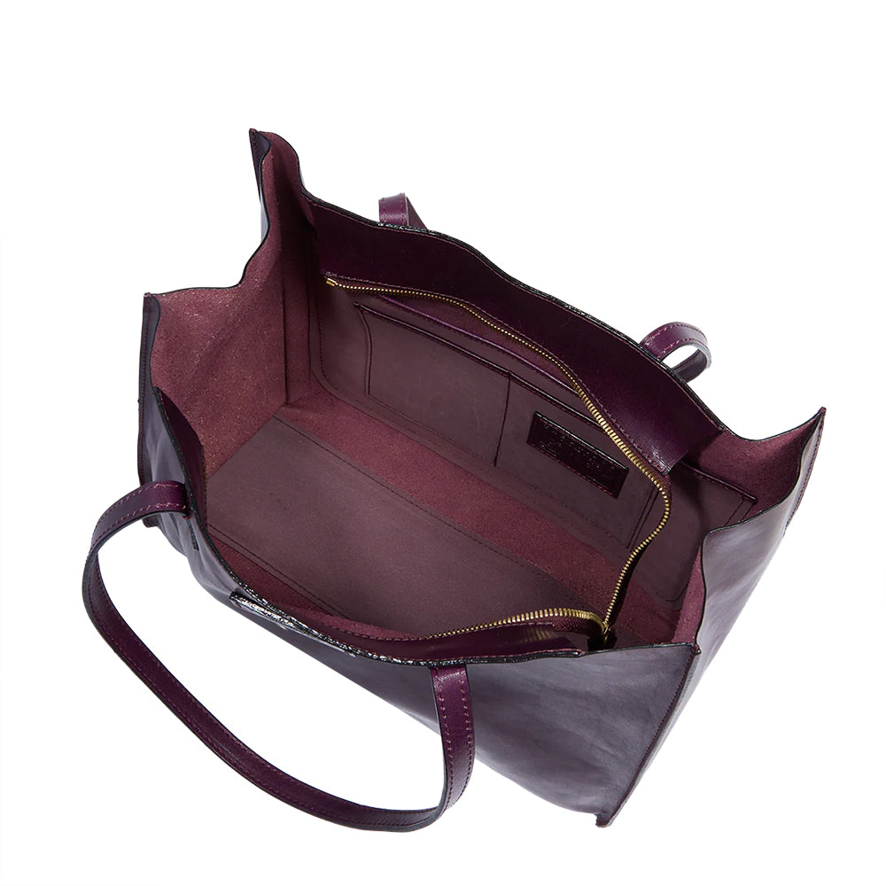 Borsa Donna Shopper THE BRIDGE Linea Mirra in Pelle Viola