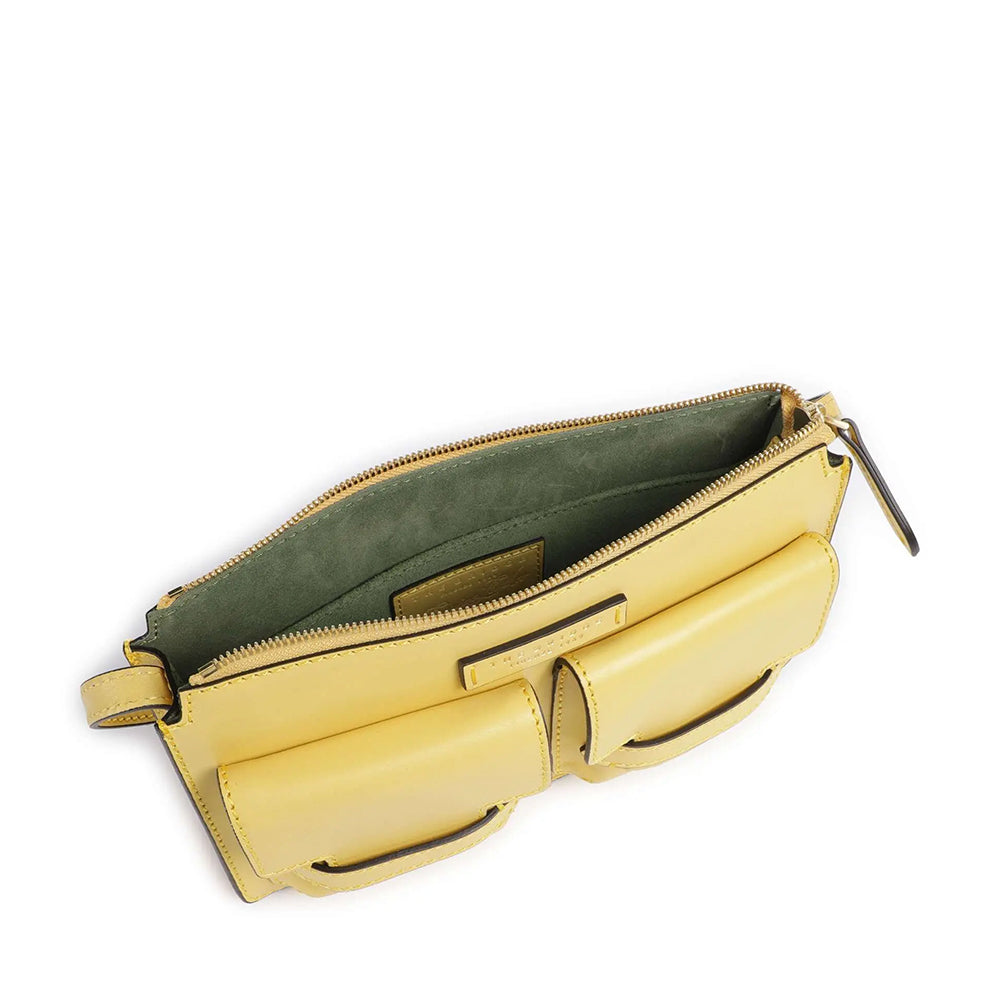 Borsa Donna a Spalla THE BRIDGE linea Lucrezia in Pelle Giallo Banana