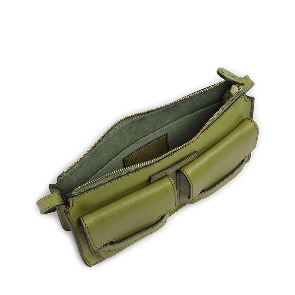 Borsa Donna a Spalla THE BRIDGE linea Lucrezia in Pelle Verde Pistacchio