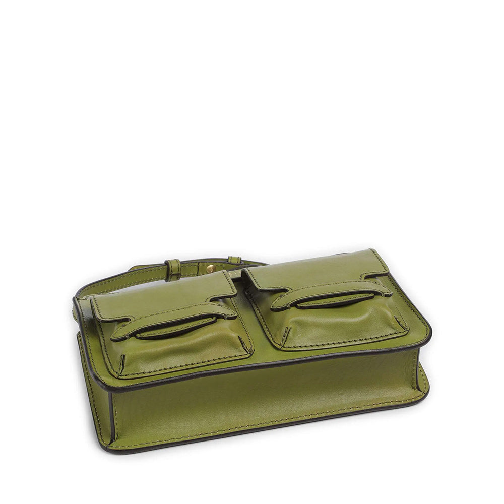 Borsa a tracolla in pelle verde acqua - Italia Borsa a tracolla in pelle verde acqua - Italia