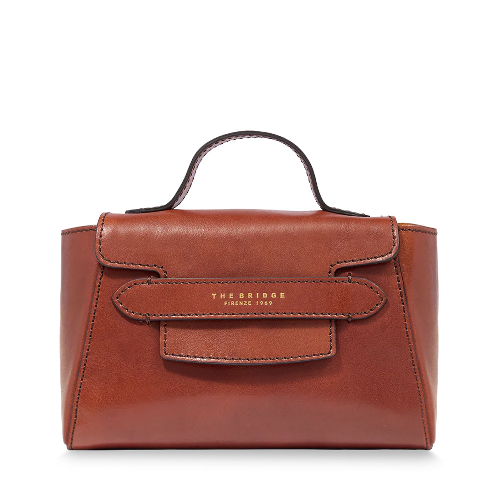 Borsa Donna a Mano con Tracolla THE BRIDGE linea Lucrezia in Pelle Marrone