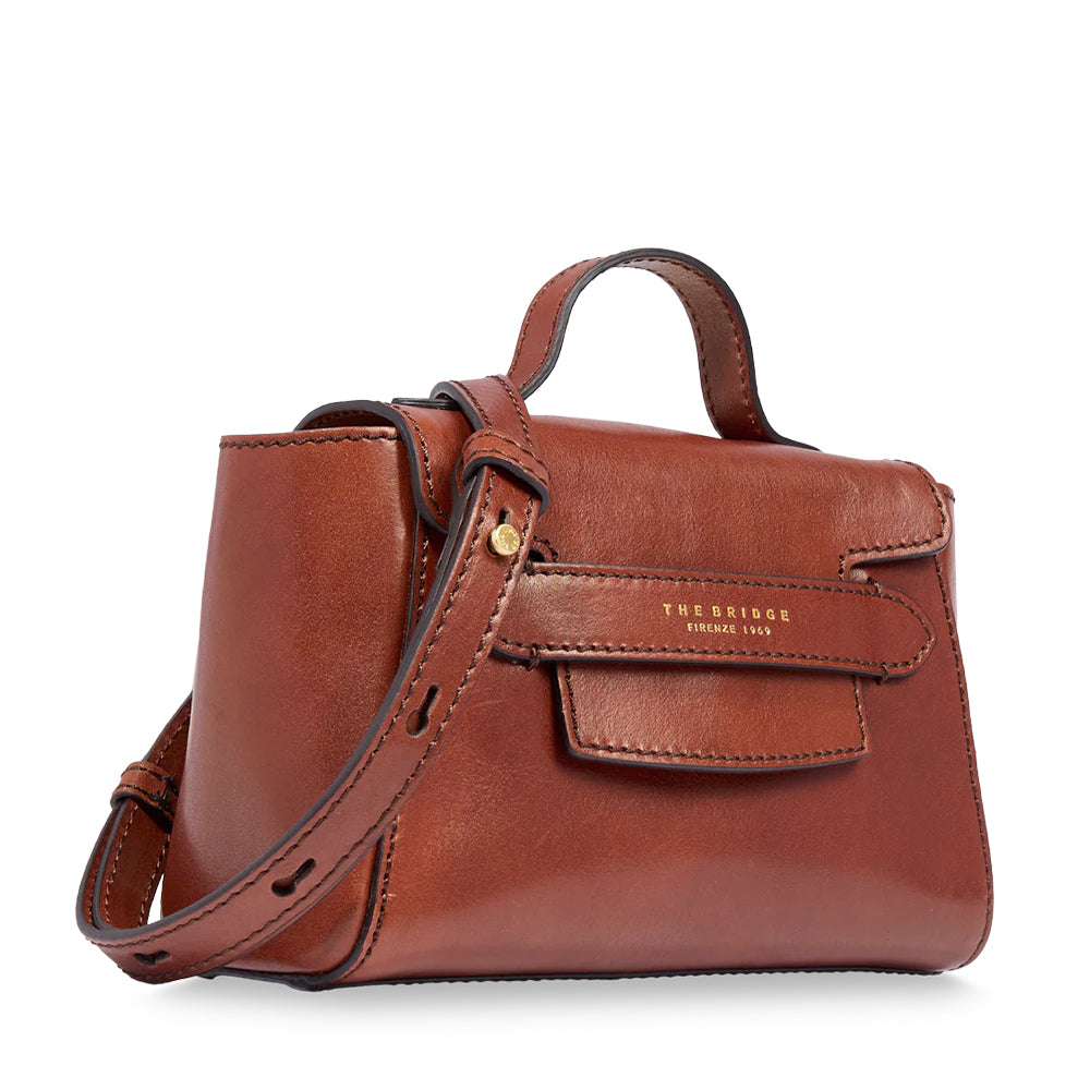 Borsa Donna a Mano con Tracolla THE BRIDGE linea Lucrezia in Pelle Marrone