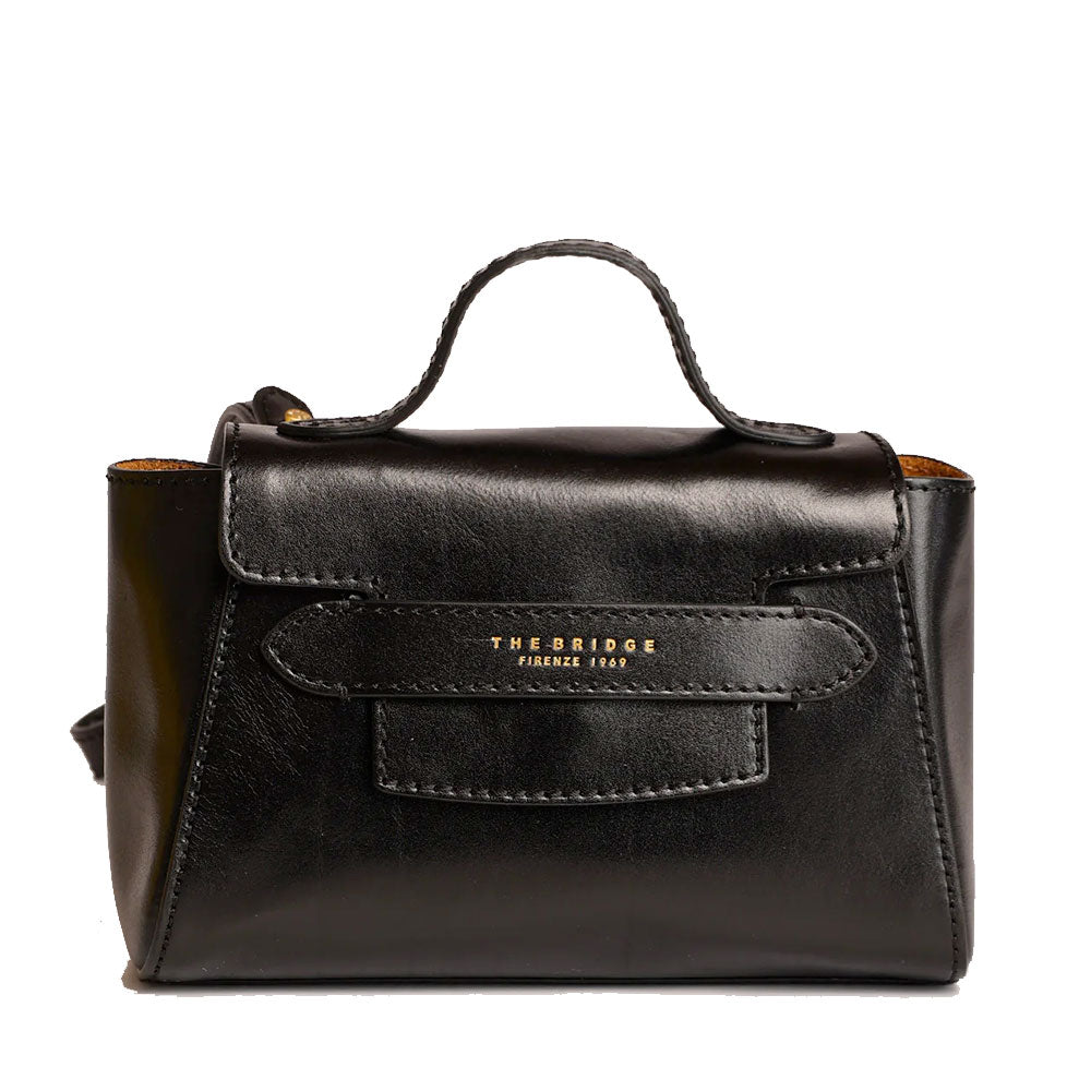 Borsa Donna a Mano con Tracolla THE BRIDGE linea Lucrezia in Pelle Nera