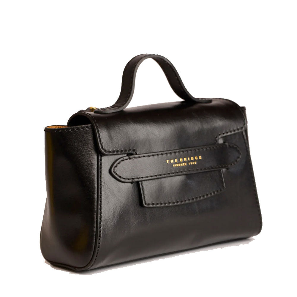 Borsa Donna a Mano con Tracolla THE BRIDGE linea Lucrezia in Pelle Nera