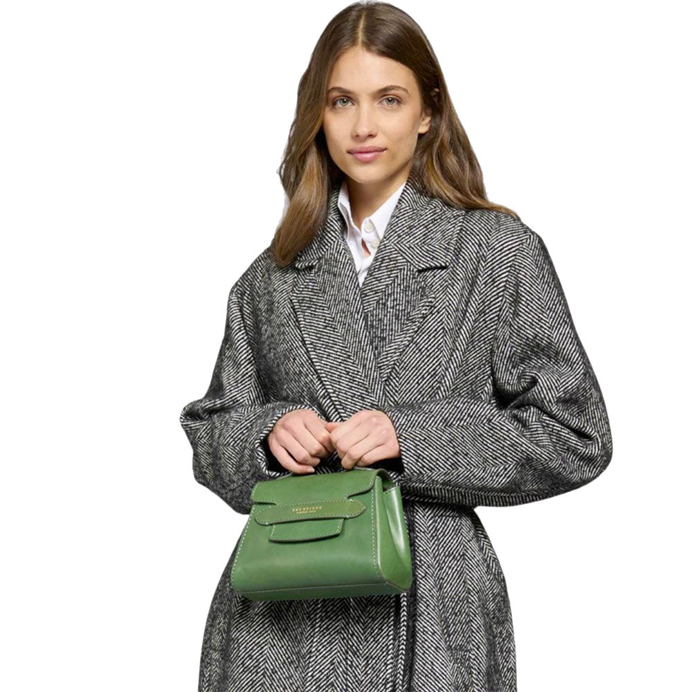 Borsa Donna a Mano con Tracolla THE BRIDGE linea Lucrezia in Pelle Verde Tirolo