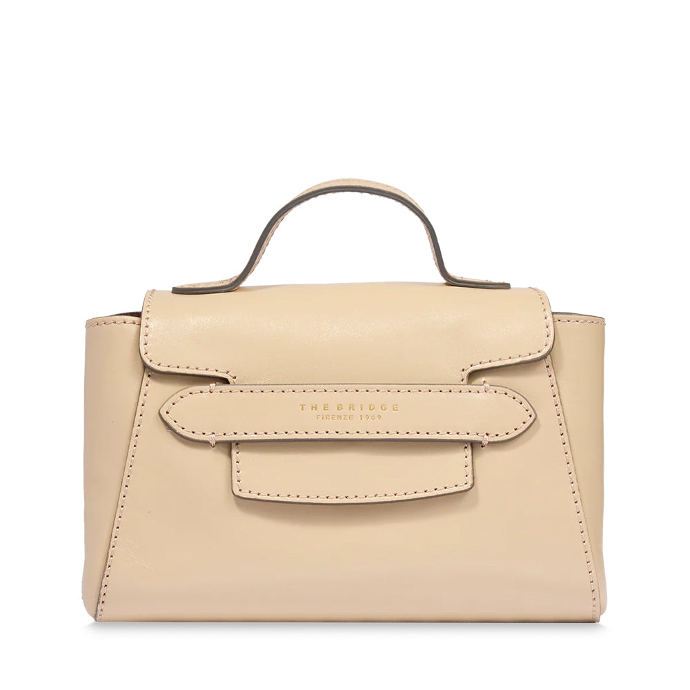 Borsa Donna a Mano con Tracolla THE BRIDGE linea Lucrezia in Pelle color Burro