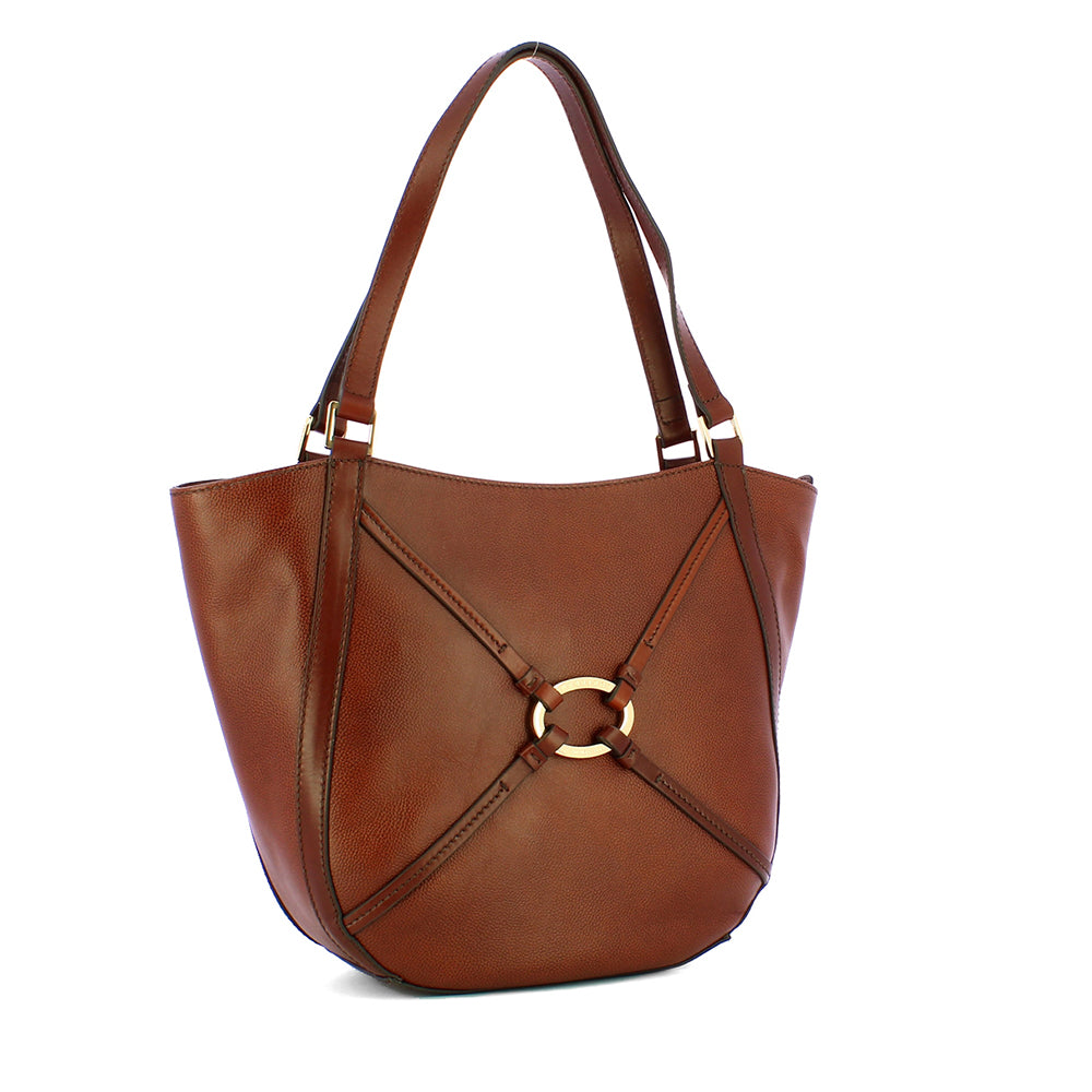 Shopping Bag Donna THE BRIDGE linea Amelia in Pelle Marrone