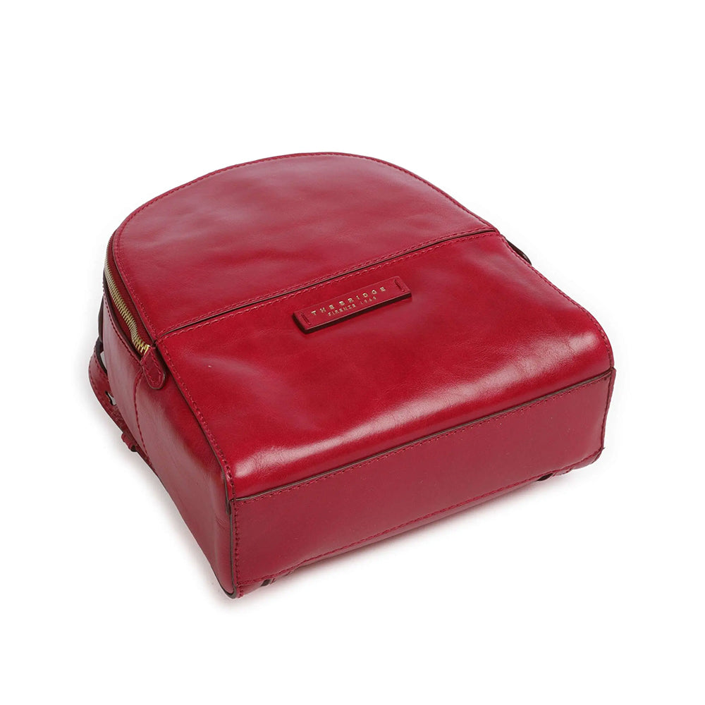 Zaino Donna Medio THE BRIDGE linea Elettra in Pelle Rosso Berry