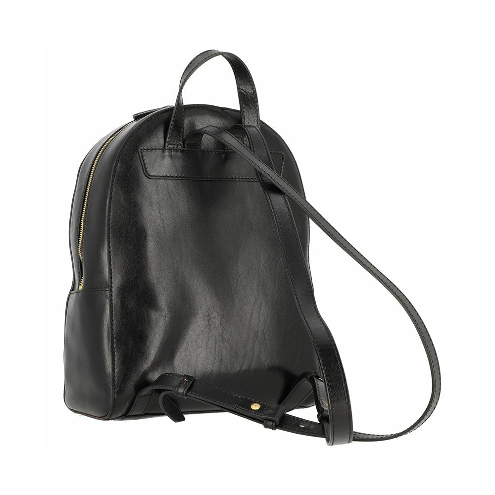 THE BRIDGE Damenrucksack Elettra-Linie aus schwarzem Leder