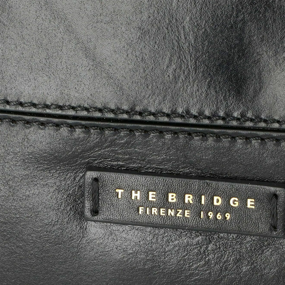 THE BRIDGE Damenrucksack Elettra-Linie aus schwarzem Leder