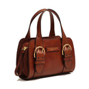 Damenhandtasche THE BRIDGE Elena-Linie aus braunem Leder