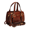 Damenhandtasche THE BRIDGE Elena-Linie aus braunem Leder