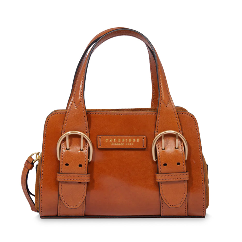 Borsa Donna a Mano THE BRIDGE linea Elena in Pelle color Cognac