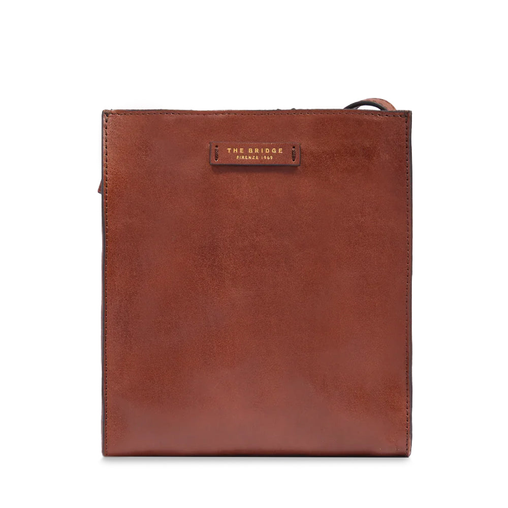 Borsa Donna a Tracolla THE BRIDGE linea Mirra in Pelle Marrone