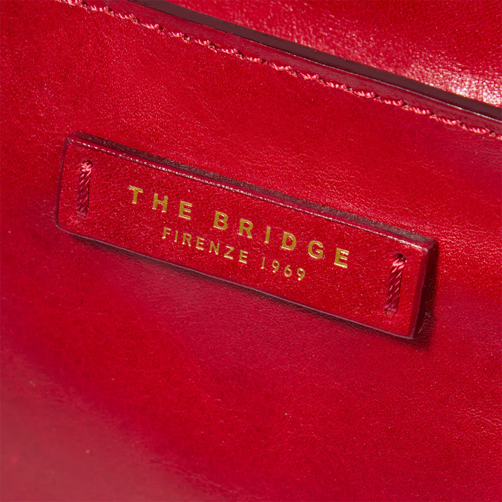 Borsa Donna a Tracolla THE BRIDGE linea Mirra in Pelle Rosso Ribes