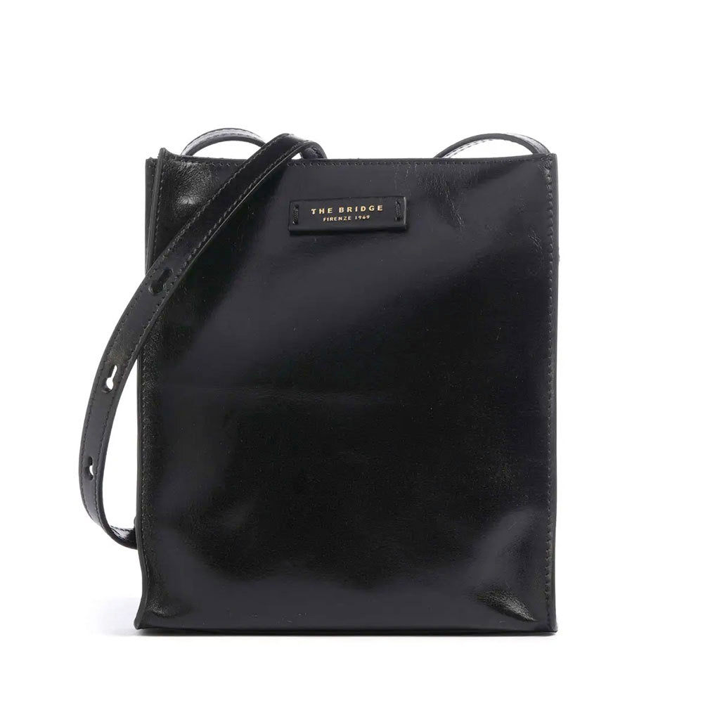 Borsa Donna a Tracolla THE BRIDGE linea Mirra in Pelle Nera