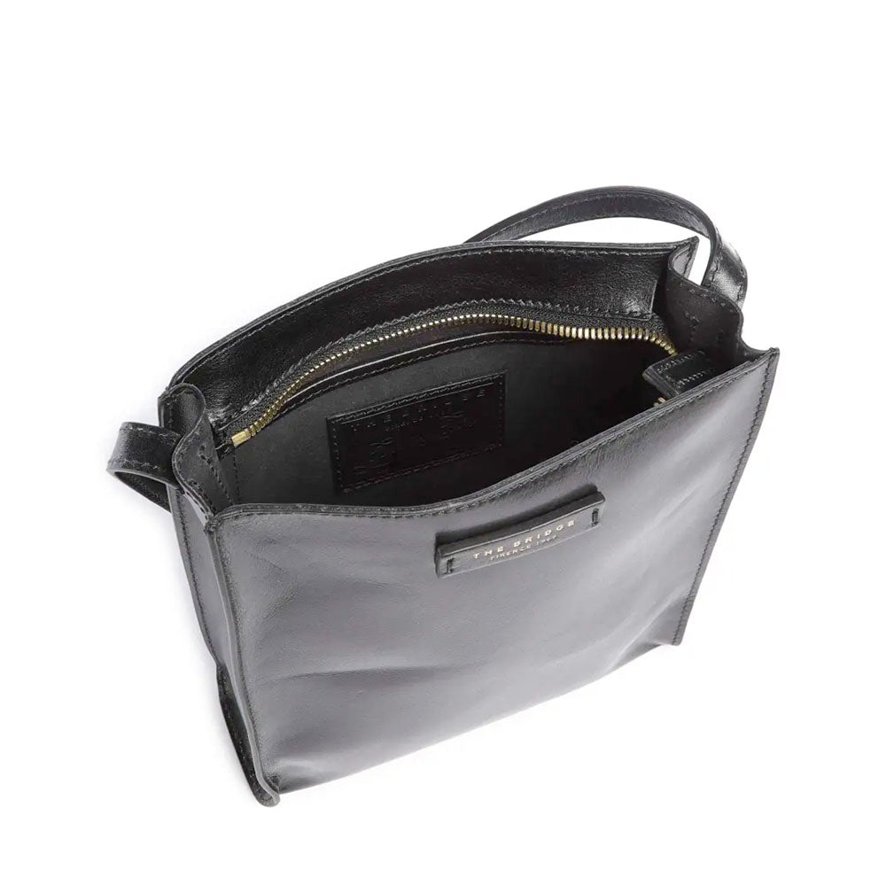 Borsa Donna a Tracolla THE BRIDGE linea Mirra in Pelle Nera
